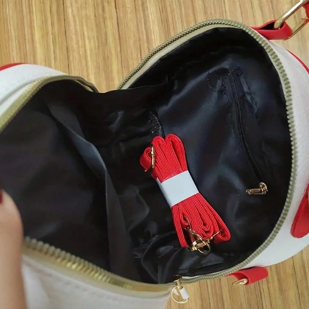 New Cherry Accent Pink Crossbody Bag Fashion and Trendy - Picture 4 of 8